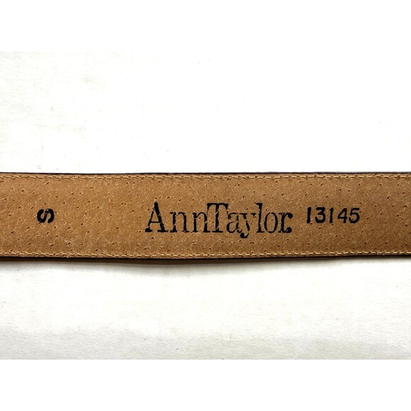 Vintage Ann Taylor Croc Print Brown Leather Womens Belt Size XS S Western 24-27" - Picture 6 of 12
